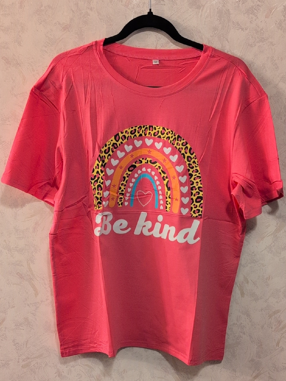 Be Kind Rainbow Tee - Pink Kids Top